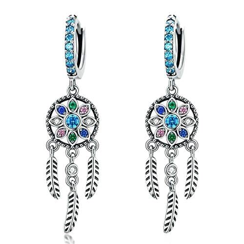 Boucles d'oreilles pendantes raffinées en argent pour magnifier le port de tête féminin
