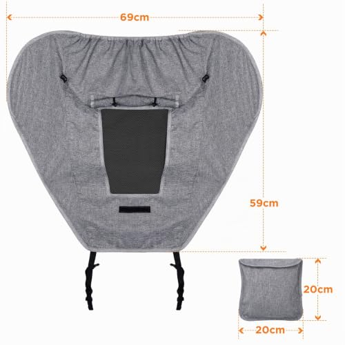 Miniatura 2 de Parasol Carro Bebe,Geeric Sombrilla Carrito Bebe Universal Con Protección Lateral,Toldo Universal Impermeable Funda Para Cochecito De Bebé, Protección Solar Con Uv 50 , Ajustable