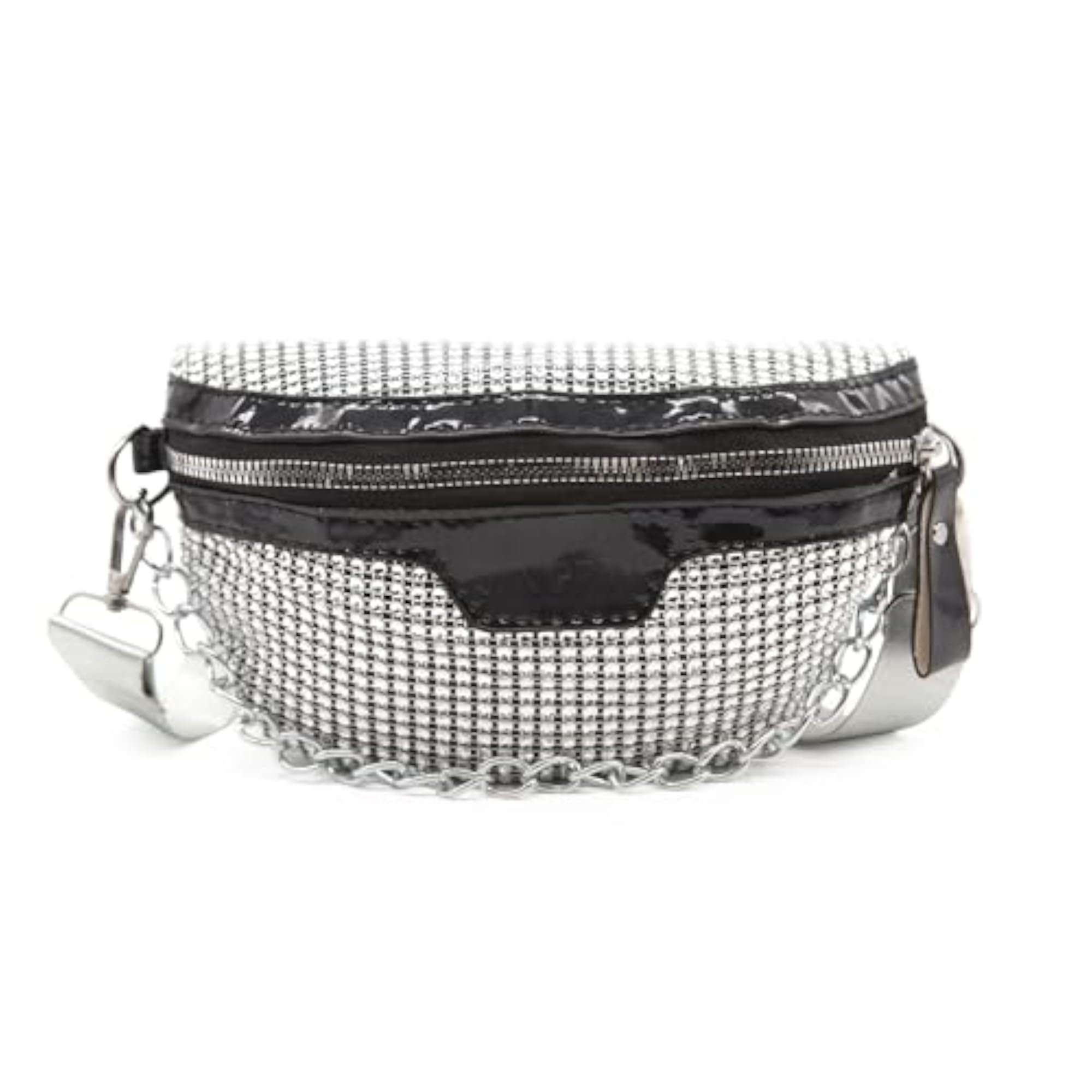 Women's Sparkly Holographic Rhinestone Fanny Pack for Parties