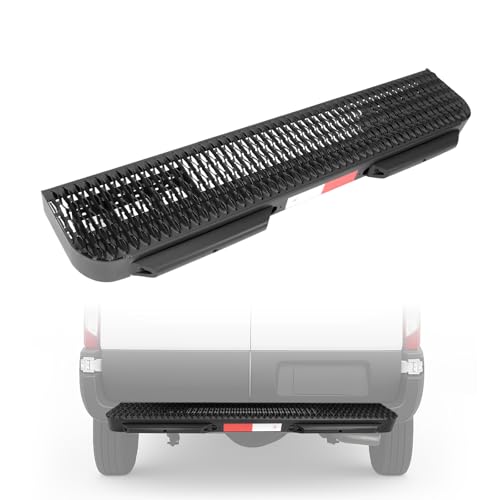 KUAFU Rear Bumper Step Compatible with 2015-2026 Ford Transit 150 250 350 Rear Bumper Impact Shock Mount Running Board Step Fleet Kit w/Reflective Tape