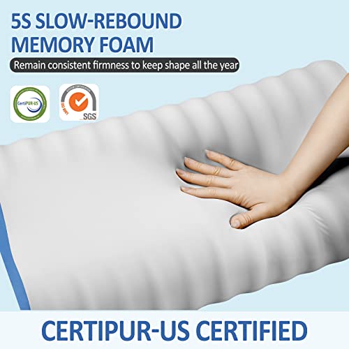 Cervical Neck Pillows For Pain Relief Sleeping,Memory Foam Pillows With Cooling Silky Pillowcase,Neck Support Pillow For Neck And Shoulder Pain,Ergonomic Bed Pillow For Side Back Stomach Sleeper #TOP3