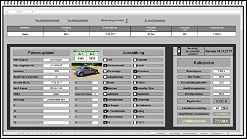 Preisvergleich Produktbild KFZ Autohaus Software digitaler Kaufvertrag Rechnung Autohändler Gebrauchtwagenhandel für Computer