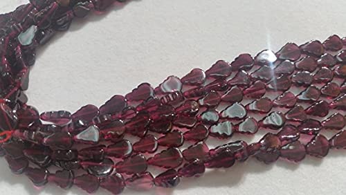 Garnet Pear Carving 7x9mm : offrez un fil de pierres précieuses pour un anniversaire unique