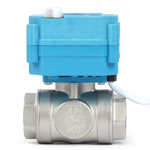 Vanne d'arrêt d'eau 3/4" en acier inoxydable avec commande manuelle - 6