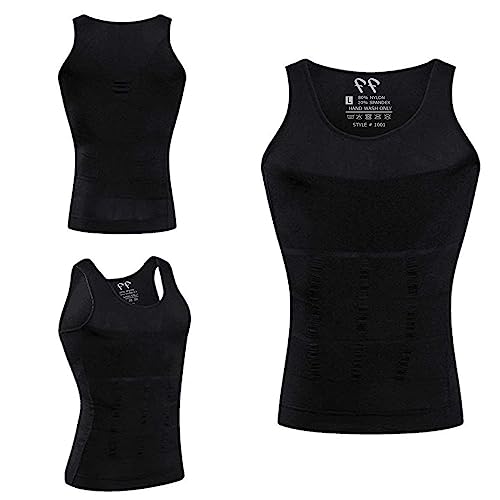 FONICX FIT Men Compression Shirt Slimming Body Shaper Vest Tummy Control Shapewear Abdomen Undershirt Gym Workout Tank Top