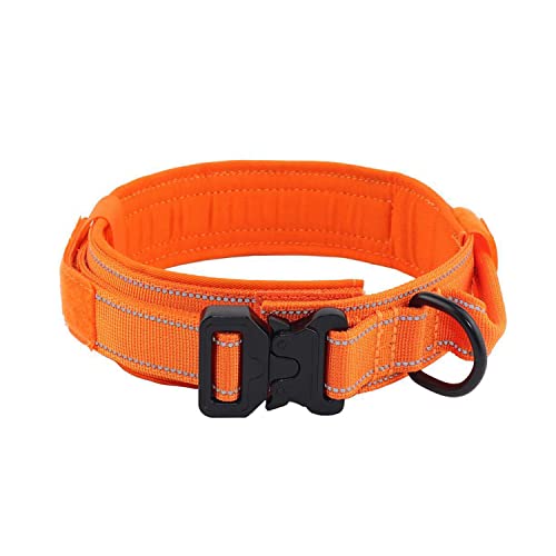 BUYTER Reflective Nylon Tactical Dog Collar Military Adjustable Durable For Large German Shepherd Outdoor Working Training Walking with Leash - Image 4