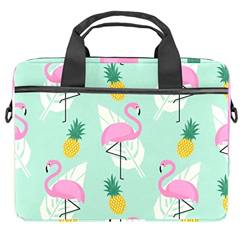 Sac ordinateur 13 pouces à bandoulière imprimé flamant rose