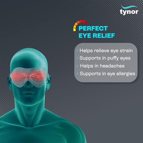 Image of Tynor Eye Cool Pack, for Relief from Eye Strain, Puffiness & Headaches | Reusable & Flexible Cold Compress, Soft Gel Material |Universal (Blue, 1 Unit)