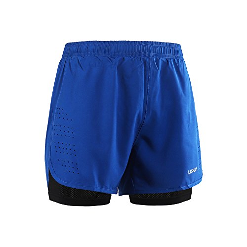 image for Lixada Men's 2-in-1 Running Shorts Quick Drying Breathable Active Trai