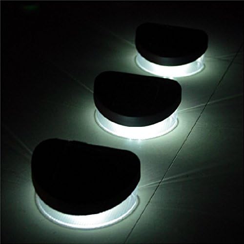 Pack of 6 2-LED Solar Lights Wall Stair Parapet Walkway Outdoor Lamp White