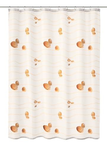 Kleine Wolke 5163216305 Duschvorhang Miami, 180 x 200 cm, beige