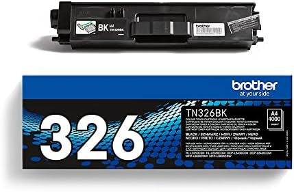 Brother TN-326BK Toner Cartridge, Black, Single Pack, High Yield, Includes 1 x Toner Cartridge, Brother Genuine Supplies