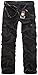 Leward Men's Casual Outdoors Active Military Army Cargo Camo Camouflage Combat Work Pants Trousers (34, Black)