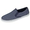 Mens Slip on Canvas Summer Shoes (10, Denim Blue) #3