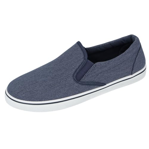 Leinwand-Slipper für Herren, Sommerschuhe, Blau - denim-blau -...