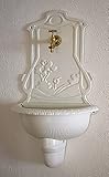 Bassena Premium Wandbrunnen Graf von Gerlitzen Bassena Wandbrunnen Wand Brunnen Blumenampel Wasser Zapfstelle Antik Jugendstil FOU5-W-Kleiner kran