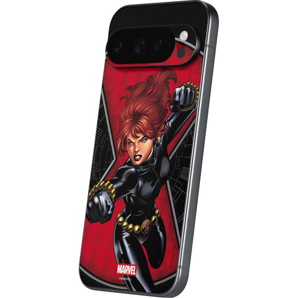 Skinit Decal Phone Skin Compatible with Google Pixel 9 Pro - Officially Licensed Marvel Black Widow Natasha Romanova Design