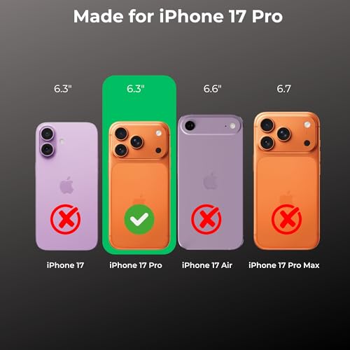 Image of Anti Yellow Clear Magnet Case for iPhone 17 Pro, Premium Polycarbonate, Ultra Strong Magnets, 360 Drop Protection, Raised Camera Protection, MagSafe Compatible
