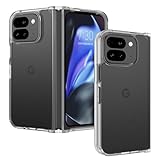 BENTOBEN for Google Pixel 9 Pro Fold Case, Transparent Matte Reveal Logo Slim Thin Shockproof Anti-Yellow Lightweight Women Men Boys Girls Protective Phone Cover Cases for Pixel 9 Pro Fold 8.0', Clear