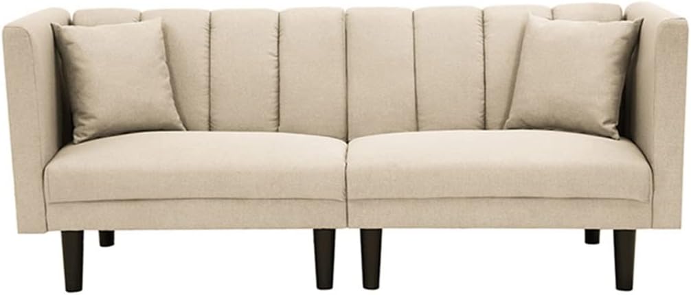 Sofa Bed Sleeper Linen Blend Fabric Home Furniture Minimalist Small Apartment Lazy