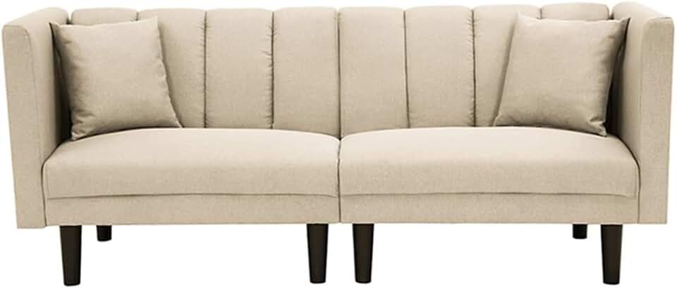 Sofa Bed Sleeper Linen Blend Fabric Home Furniture Minimalist Small Apartment Lazy