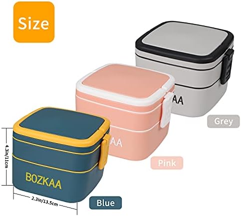 Lunch Box, 2-Layer Bento Boxs, Compartment Lunch Boxes with Tableware, LunchBoxes for Kids Adults Work School, Suitable for Microwave Freezer Dishwasher, Lunch Box Kids