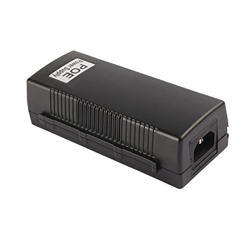 Aexit 48V 48W Network Adapters Universal Desktop POE Injector Adapter Power Supply Support Powerline Network Adapters 802.3af/at, 10/100Mbps miniatura 1