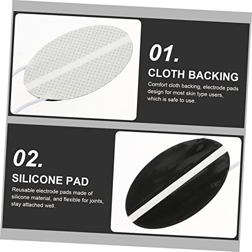 Patches de massage Healvian électrostimulation | 50 coussinets silicone réutilisables auto-adhésifs - 5