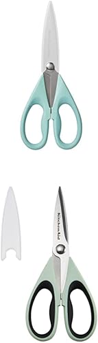 KitchenAid Tijeras multiusos con funda protectora, 8.72 pulgadas, tijeras multiusos Aqua Sky & KitchenAid con funda protectora, 8.72 pulgadas,