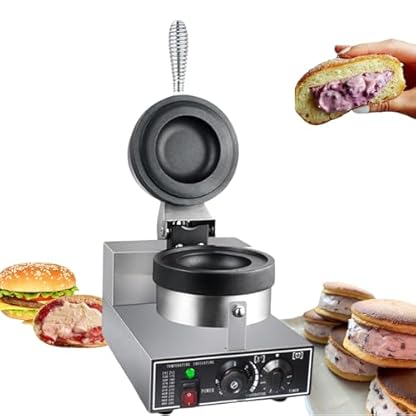 Eiscreme-Burger-Werkzeug Kommerzieller elektrischer Burger-Maker, 1200 W, elektrische Burger-Maschine, Eiscreme-Burger-Maker, Eiscreme-Füllmaschine, Hamburger-Maker-Sandwichpresse, für Home-