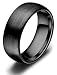 Black Ceramic Rings Brushed Comfort Fit Engagement Wedding Band,metal type 8mm ,size 11