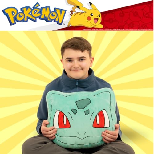 Image of Pokemon Bulbasaur Decorative Plush Pillow - Anime Bedding Accent for Kids - Super Soft, One Size - (Officially Licensed Product) by Franco