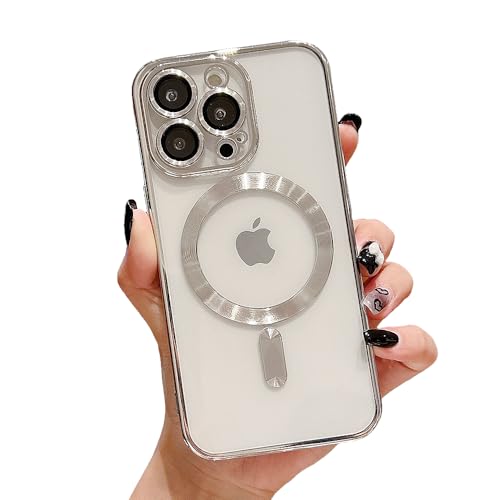 Zkacase iPhone�P�[�X�p�ɐ݌v���ꂽ�d�C���b�L�t���[��[Magsafe&�~���^���[�O���[�h�̕ی�] �N���A�J���������Y�ی�ϏՌ��ی�J�o�[�d�b�P�[�X (iPhone 16 Pro�A�V���o�[)