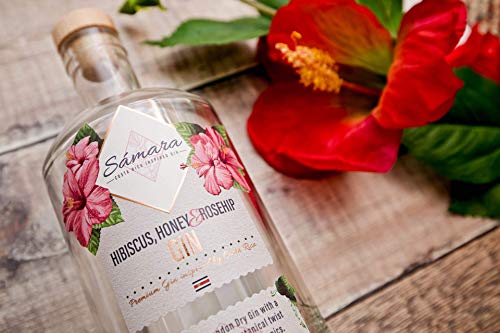 Samara Gin - inspiriert durch Costa Rica - handgefertigter London Dry, 0.7 l mit Hibiskus, Hagebutte, Honig und mehr – Bild 3