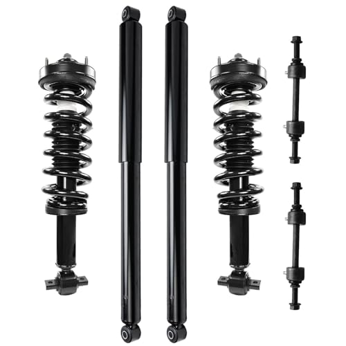 Image of Detroit Axle - Front Struts & Coil Springs Rear Shock Absorbers Sway Bar Links Replacement for 2014 Ford F-150 4WD - 6pc Set
