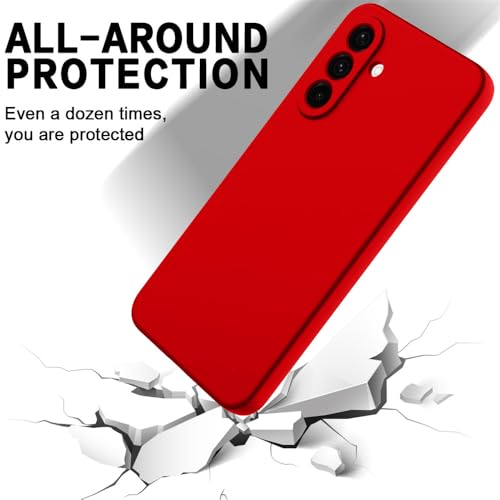 Image of Back Cover for Samsung Galaxy A56 5G / A36 5G | Full Camera Protection | Premium Liquid Silicon Case | Flexible Bumper Case for Samsung Galaxy A56 5G / A36 5G (Red)