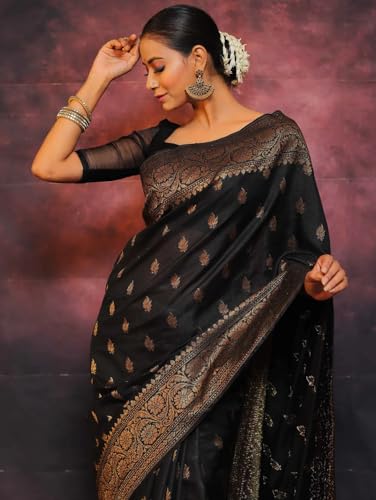 Image of Avantika Fashion Women's Kanjivaram Soft Silk Banarasi Sarees With Blouse Piece