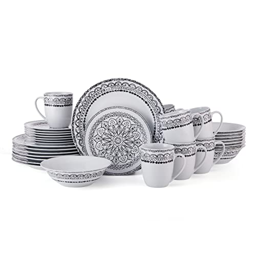 Fitz & Floyd Ink Delight 32 Piece Dinnerware Set, Service For 8, Multicolor #TOP30