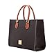 Dooney & Bourke Women's Janine Satchel in Pebble Grain Leather, Large Handbag with Adjustable & Detachable Shoulder Strap, Black
