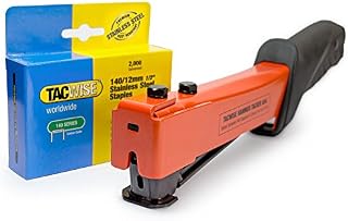 Tacwise 1262 A54, Type 140 Heavy Duty Hammer Tacker & 2000 Staples, Orange/Black