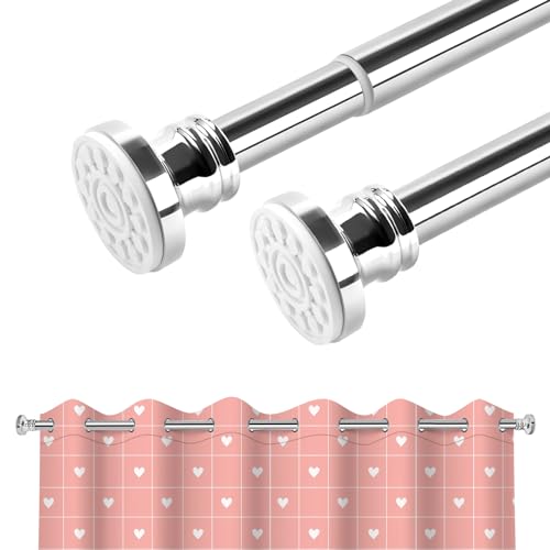 Resistente e Robusto--Realizzato con materiali in acciaio inox 304, il bastone per tende estensibile ha un diametro di 30 mm, è solido e robusto. Può sopportare oggetti pesanti 10 kg senza cedere o piegarsi, garantendo un uso duraturo e affidabile. Le due guarnizioni in gomma antiscivolo del tappo finale lo fanno funzionare bene su pareti di mattoni, pareti di vetro, pareti di cartone, carta da parati, superfici di piastrelle di ceramica senza cadere.