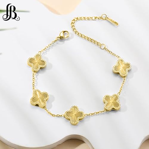 Lucky Clover Bracelet for Women | Designer Gold Clover Bracelets | Lovely Jewelry Gift4