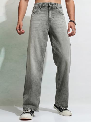 Image of Highlander Men's Loose Fit Jeans | Wide Leg | Mid Rise | Cotton | Jeans for Man