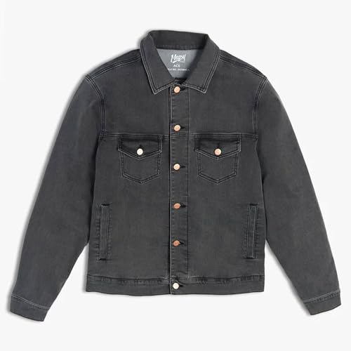 Mugsy Men’s Denim Jacket, Classic Fit, Stretch Denim Jacket for Men, Comfortable, Flexible Outerwear, True to Size2