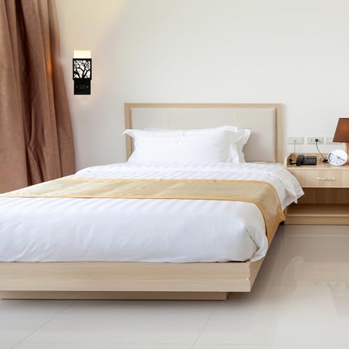 Image of Wooden Modern Design Wall Lamp Light Suitable for Living Room, Foyer, Bedroom, Hallway (Black) A61