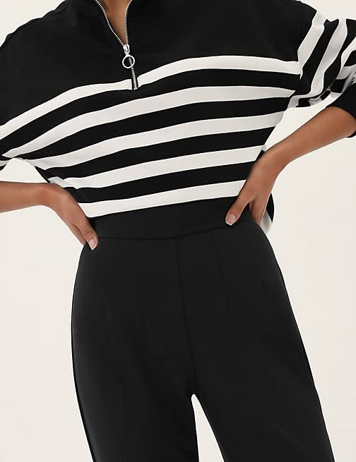 Image of Marks & Spencer Women's Straight Fit Mid Rise Trouser