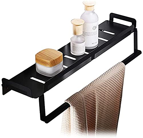 Generic Handtuchhalter, Multifunktions-Handtuchhalter mit Ablagefläche SUS304 Edelstahl Handtuchhalter Wandmontierte Badetuchstange für Badezimmer Küche (60 cm) Cover