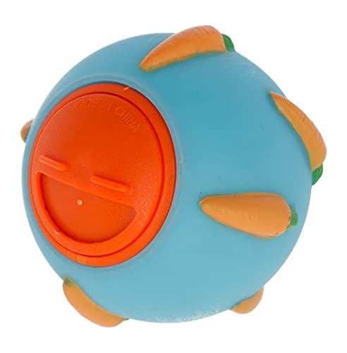 Kerbl Pet Snackball, Futterball, Spielball, Ø 7 cm, blau/orange, für Kaninchen, Hasen, Nager, Kleintiere, individuell einstellbare Öffnung