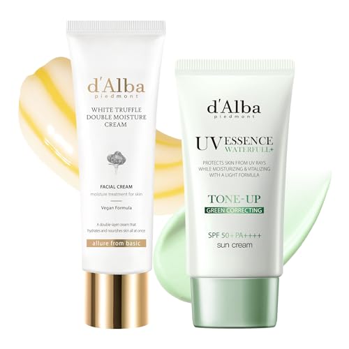 [d'Alba����] 2��Z�b�g/�ێ���UV �f�C���[�P�A�Z�b�g ���C�X�`���[�N���[�� + �g�[���A�b�vUV �ێ� �i�C�g�N���[�� �Z���� ���Ă��~�� SPF50+ ���ω��n �؍��R�X�� ���B�[�K��