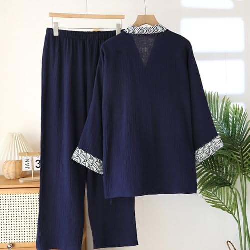 Ensemble pyjama kimono ample pour éviter d'avoir chaud la nuit à la maison - 8